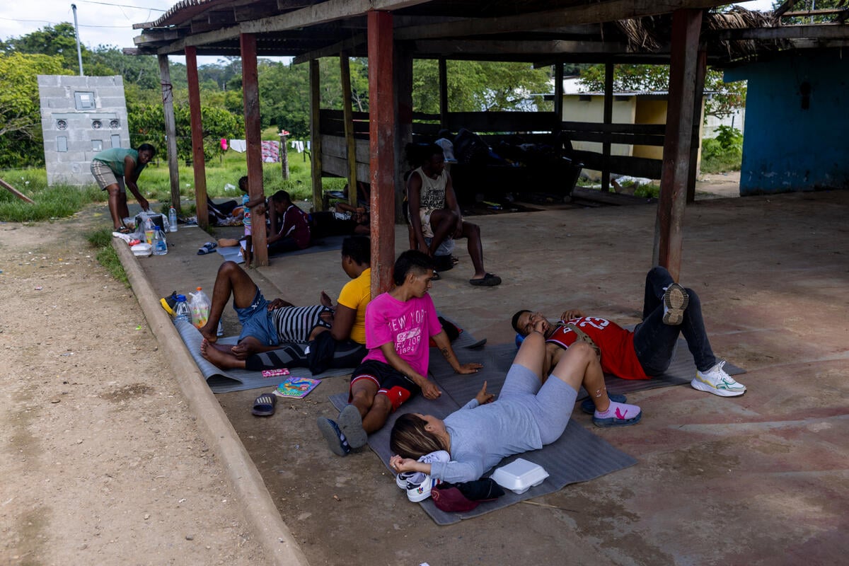 Panama. Refugees and migrants rest after crossing Darien Gap