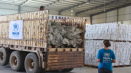 UNHCR delivered the first humanitarian convoy by road to Al Hassakeh