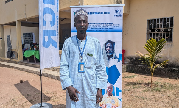 Ali Bappaladane, president of refugee association in Mbaimboum just before the distribution exercise in Touboro.