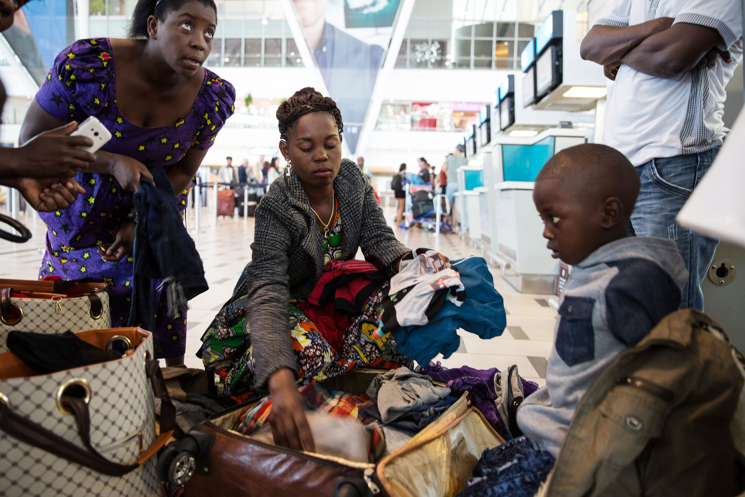 South Africa. Congolese refugees resettled to France