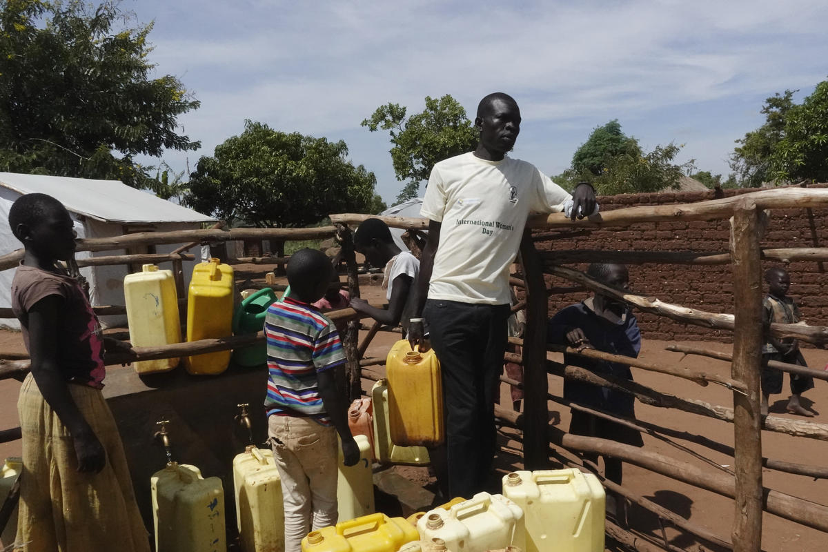 Uganda. The South Sudanese refugee has seen vast tree cover disappear and understands the pressure refugees and host communities put on forest resources. He is doing his part to undo some of the damage by planting trees around his small plot of land. He is also helping to sensitize other refugees to