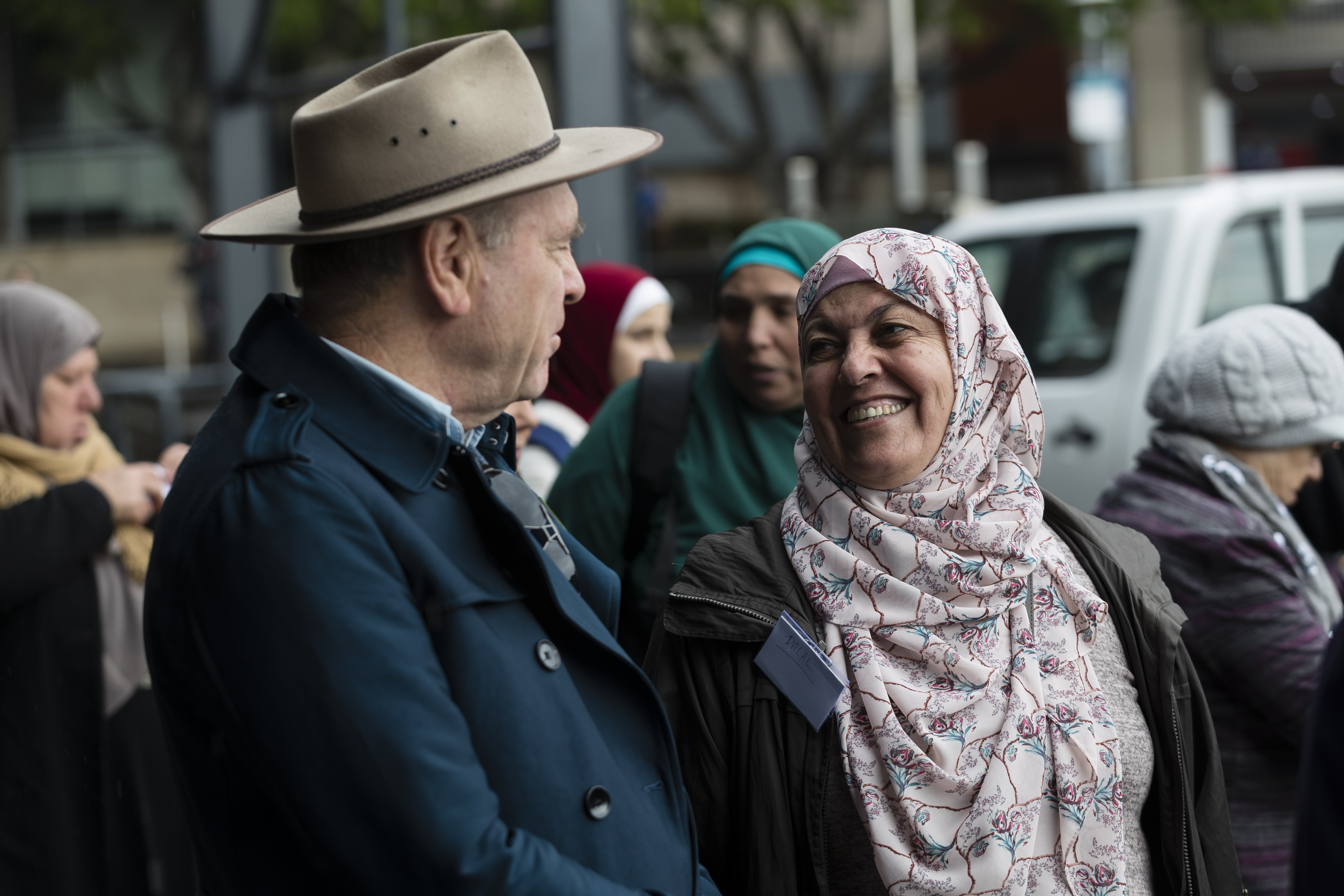 Australians walk together with their neighbours from refugee backgrounds around Sydney harbour to celebrate World Refugee Day.