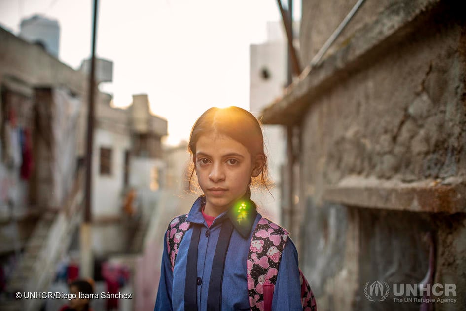 Jordan. Nine years of conflict weigh heavy on Syrian refugee girl