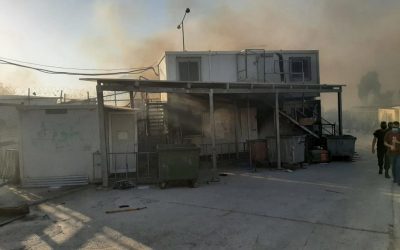 UNHCR geschokt door branden in het asielzoekerscentrum van Moria, steun opgevoerd