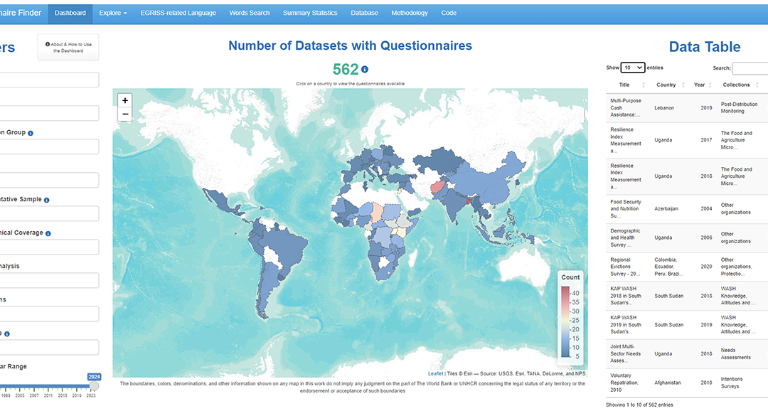 A New Discovery Tool for Household Survey Questionnaires on Forced Displacement: Towards Data Quality and Consistency