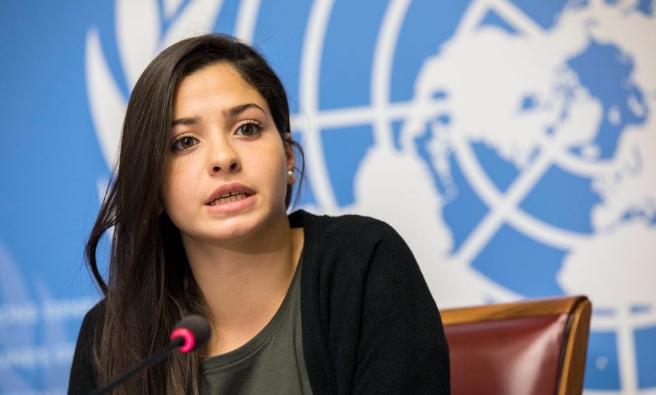 耶丝拉·马尔蒂尼接受任命成为联合国难民署亲善大使