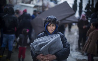 在黎巴嫩的叙利亚难民遭遇暴风雨雪极端天气带来的痛苦