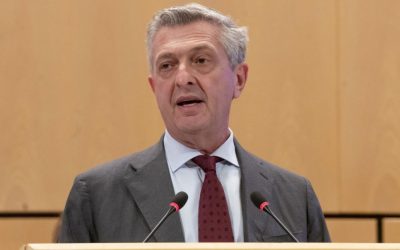 Grandi urges boost for multilateralism to tackle record displacement