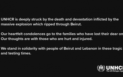 Statement attributable to UN High Commissioner for Refugees Filippo Grandi on the explosions in Beirut, Lebanon
