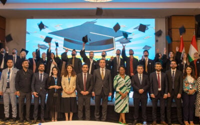 DAFI refugee scholars receiving their tertiary education diplomas