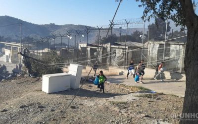 UNHCR offre sostegno per le conseguenze del grande incendio che ha distrutto il centro per richiedenti asilo di Moria (Lesbo)