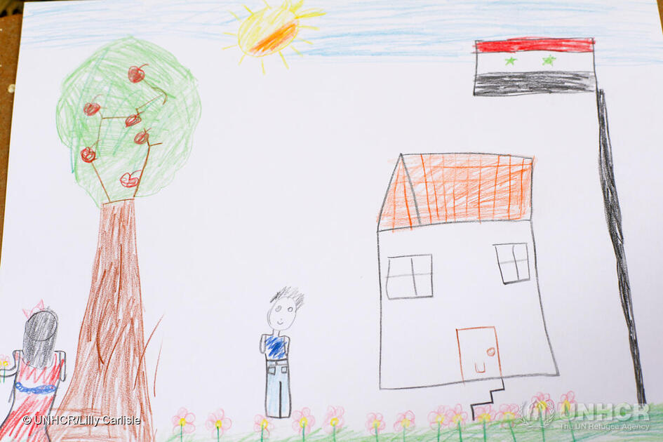 Giordania. Bambini rifugiati disegnano come immaginano la Siria