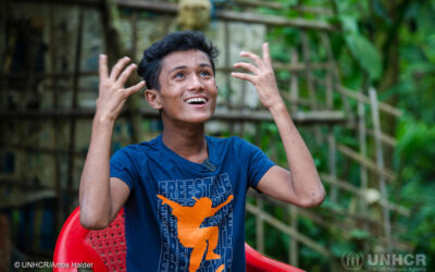 Un ragazzo Rohingya impara il linguaggio della fotografia