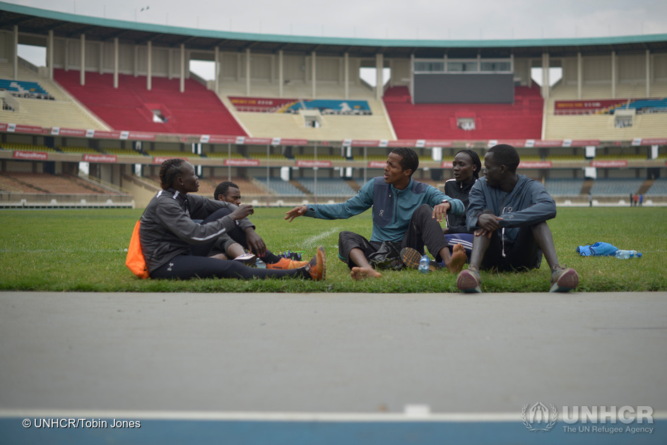 Kenya. The Refugee Olympic Team athletes join the Kenya National Team's training session in Nairobi