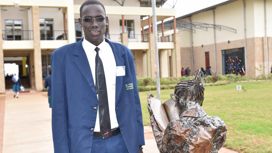 16 year old Reech DengMaketh- "I discovered that I am good at basketball and I would love to one day play for the American National Basketball League,“. I have also engaged in an agricultural enterprise where I am growing broccoli and selling to the school.”©UNHCR/Caroline Opile