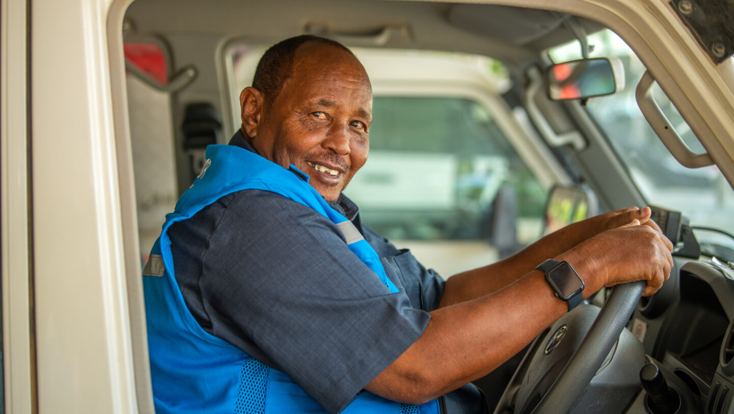 Kenya. Ahmed Abdinoor aka Kimbo retires from UNHCR after 32 years of serving as a driver working at Sub-office Dadaab. Transport. UNHCR driver. Truck driver.