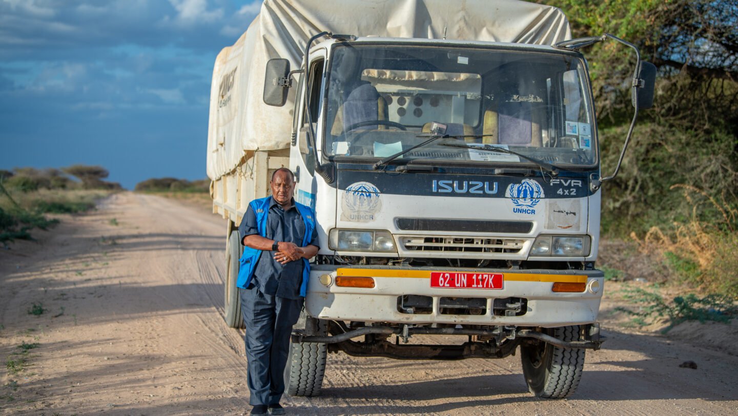 Kenya. Ahmed Abdinoor aka Kimbo retires from UNHCR after 32 years of serving as a driver working at Sub-office Dadaab. Transport. UNHCR driver. Truck driver.