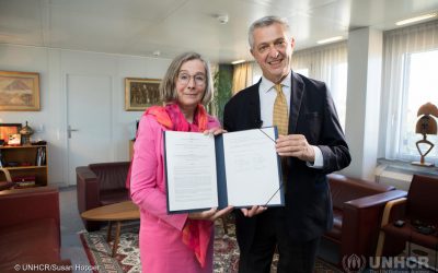 Sweden signs record high USD 400 million funding agreement with UNHCR