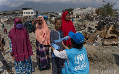 UNHCR tenten en noodhulpgoederen voor slachtoffers Sulawesi