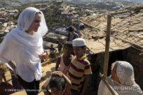 UNHCR Speciaal Gezant Angelina Jolie bezoekt Rohingya in Bangladesh