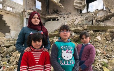 Thuis komen in Syrië in een door oorlog verwoeste stad