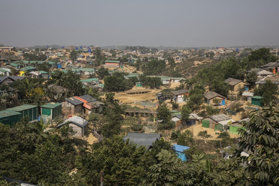 Kamp 17, kamp Kutupalong camp, Cox’s Bazar. © UNHCR/Vincent Tremeau