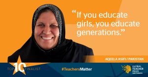 Afghan refugee teacher from Pakistan makes it to the Top 10 finalists for the Global Teacher Prize 2016