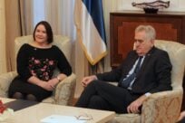 Karla Herši, nova stalna koordinatorka UN u Srbiji / stalna predstavnica UNDP-a predala akreditive Tomislavu Nikoliću, predsedniku Republike Srbije