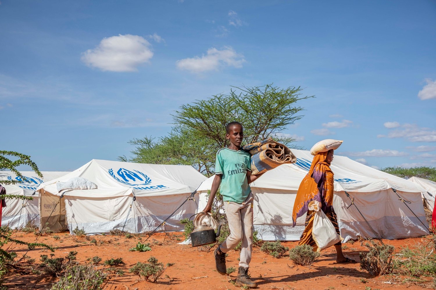More than 1,000 Somali refugees, newly arrived in the Somali region of Ethiopia, were relocated from border areas to a new settlement in new Mirqaan in early April.