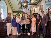 Blue Elephant Restaurant Delivered Donation from  Charity Brunch to UNHCR