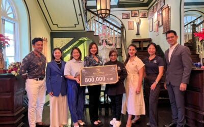 Blue Elephant Restaurant Delivered Donation from  Charity Brunch to UNHCR