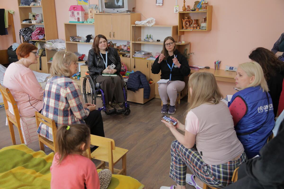 Ukraine. Tetiana Barantsova, former regional Nansen winner helps people with disabilities evacuate to safer places.