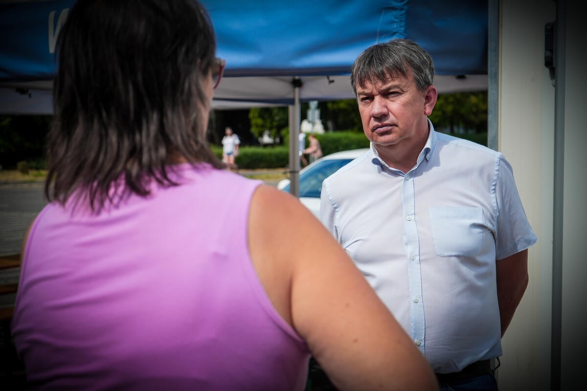 Hungary. László Helmeczi, mayor of Záhony, a border town between Hungary and Ukraine